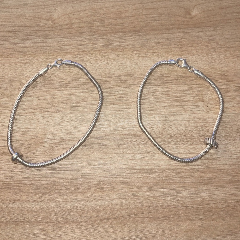 2 Sterling Silver Snake Bracelets